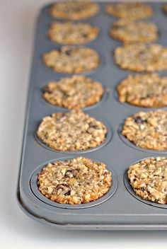 the muffins are ready to be baked in the baking pan on the counter