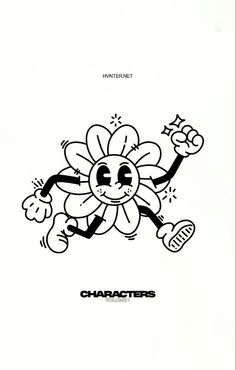 an image of a cartoon character with flowers on it's head and arms in the air