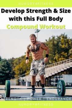 A CrossFit trainer completing a full body compound exercise workout. Heavy Workout Men, Strength Workout Routine, Full Body Calisthenics Workout Men, Full Body Barbell Workout Men, Full Body Compound Workout, Full Body Barbell Workout, Full Body Workout For Men, Full Body Calisthenics Workout