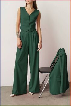 Suit Wedding Guest, Green Pantsuit, Green Suit Women, Outfit Formal Mujer, Bridesmaid Suits, Wedding Guest Suits, Suit Green, Prom Suit, Wedding Jumpsuit