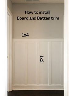 how to install board and batten trim in an empty room with the measurements below