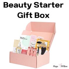 WORLDWIDE SHIPPING Beauty Starter Gift Boxes are now available!! Perfect for yourself or as a gift to another special person. The box is available in currently only available in medium size and you will get a variety of different items that will fill the box.  See more details below and please note that items included are also based on the value of each product included. 💜 Medium Box- Will contain roughly up to 10 items randomly chosen. 💜 Just some items to name and please note it is subject t Eye Mask Makeup, Ice Roller, Makeup Gift Sets, Makeup Gift, Makeup Box, Lip Mask, Beauty Blender, Eyebrow Pencil, Gift Sets