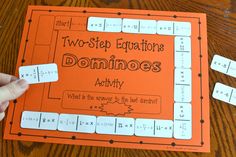 two - step equations dominoes activity for kids