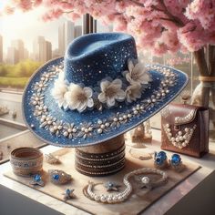 Made with AI @Copyright by អាណាចក្រសម្រស់ [[ Beauty Empire ]] 🇰🇭 Cowgirl Fashion, Kentucky Derby Hat