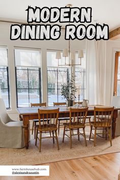 Modern Dining Room Modern European Farmhouse, Modern Dining Room Ideas, European Farmhouse, Stylish Lighting, Modern European, Bedroom Photos, Minimalist Furniture