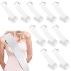 PRICES MAY VARY. You will get: 10 pieces of blank white sash, each of which is individually packaged. The tail of each plain white belt has been partially sewn, making it easy to use and can be matched simply by wearing it. In addition, the blank belt helps you improvise in DIY and show your personal characteristics. High-Quality Material: The beauty pageant belt is made of high-quality material, pure white and flawless, these waistlines have a silky feel and luster when viewed from every angle Beauty Pageant Sashes, Diy Sash, Pageant Sashes, Bridesmaid Sash, Satin Sash, Decorations Wedding, White Belt, Create Outfits, Blank White