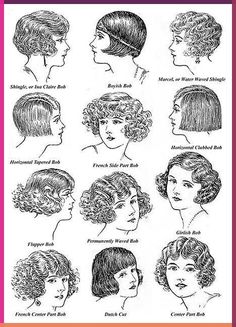 1920s Flapper Hairstyles 20s Hair, 1920s Makeup, Bobbed Hair, 1920s Hair, Istoria Artei, Patron Vintage, Hair Styles For Women, 20s Fashion, Retro Hairstyles