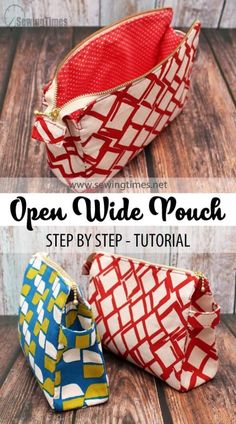 the open wide pouch sewing pattern is easy to sew, and it's great for