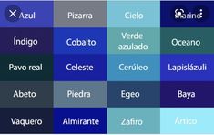 the names of different languages are shown in purple and blue