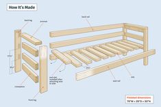 how to build a bunk bed with plans for the bottom and side rails on it