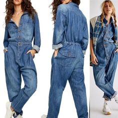 Free People Denim Jumpsuit Button Up Size Small Nwt Questions? Leave A Comment Below! Relaxed Fit Denim Jumpsuit With Buttons For Work, Relaxed Fit Denim Jumpsuit For Work With Buttons, Button-up Denim Jumpsuit With Relaxed Fit, Relaxed Fit Denim Button-up Jumpsuit, Relaxed Fit Denim Blue Jumpsuit With Buttons, Medium Wash Jumpsuits And Rompers With Buttons For Work, Medium Wash Jumpsuits With Buttons For Workwear, Workwear Jumpsuits And Rompers With Buttons, Medium Wash Button-up Jumpsuits And Rompers With Pockets