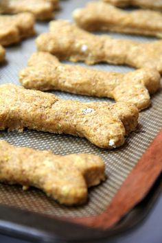 dog treats on a baking sheet ready to be baked in the oven or used as an appetizer