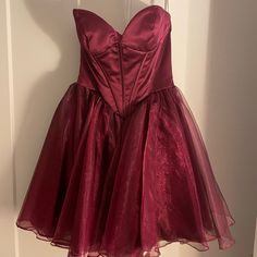 Worn Once For 15 Minutes. Sherri Hill Dresses, Sherri Hill, 4 Dresses, Burgundy Color, Corset Dress, 15 Minutes, Red Dress, Size 4, Womens Dresses