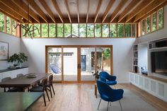 a living room filled with furniture and a flat screen tv on top of a wooden floor