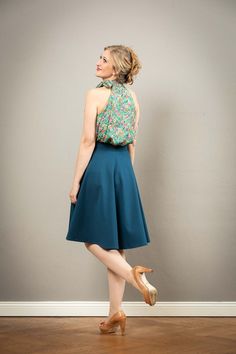 "Bonnie is a cozy skirt in elegant light blue. It is elastic, so the skirt does not need a zipper. A wonderful skirt for every day.. Bonnie is also available in many different colors. Size / Weight / \"Berlin Calling\" is available in sizes 36-42, for other sizes please send us your measurements. materials 70% viscose, 27% nylon. 3% Spandex Care instructions: Machine wash inside out at 30 degrees, iron on reverse hot Production Handmade in Berlin" Turquoise Flowy Long Skirt, Stretch Midi Dress With Lined Skirt, Chic Blue Dress With Relaxed Skirt, Chic Blue Dresses With Relaxed Skirt, Chic Blue Knee-length Skirt, Fitted Light Blue Lined Skirt, Chic Fitted Light Blue Skirt, Light Blue Flowy Midi Skirt, Chic Blue Flared Maxi Skirt