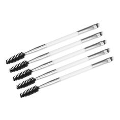 Vocoste 5pcs Soft Double Sided Eyebrow Brush Angled Eye Brow Brush Eyelash Extension Brush Silver Tone White Features: Easy to shape your eyebrow, and make your eyebrow stylish. The double-sided eyebrow comb helps you to separate eyebrows evenly, keeping them neat and clean. Suitable for professional use and home use. The angle of the brush is designed to help draw and easily shape your eyebrows for a neat and attractive look. A good tool for your eyebrows. Made of sturdy synthetic fiber and pla Eyelash Separator, Shape Your Eyebrows, Eyebrow Tools, Eyelash Brush, Brow Brush, Eye Brow, Lost Hair, Eyebrow Brush, It Cosmetics Brushes