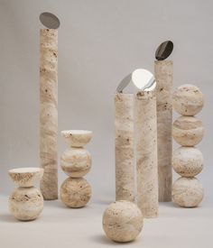 an assortment of different sized and shapes of rocks with mirrors on each one, sitting next to each other