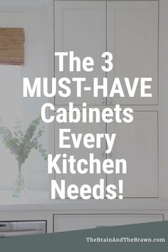 the 3 must have cabinets every kitchen needs