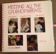 a book with pictures of people holding babies