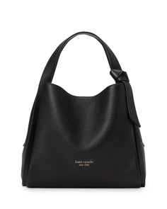 kate spade new york - Knott Medium Pebbled Leather Crossbody Bag Medium Sized Bags, Medium Tote, Black Crossbody, Crossbody Tote, Daily Essentials, Black Cross Body Bag, Open Top, Black Tote Bag