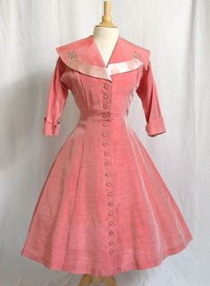 Pink Shot, Fashion 1950, Sheer Dresses, 1950 Fashion, Dresses Luxury, Silk Dupioni, 50's Style, Fashion 1950s, Vintage Gowns