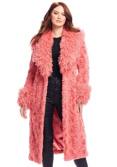 Bubblegum Faux Fur Fri-Yay! Coat - Fabulous Furs Flare Jeans Shoes, Tulle Crafts, Fri Yay, Womens Faux Fur Coat, Maxi Jumpsuit, Fabulous Furs, Faux Fur Coats, Leather Coats, Future Wardrobe