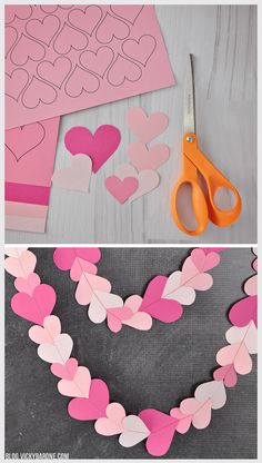 valentine's day crafts for kids with paper hearts