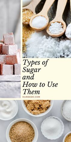 different types of sugar and how to use them