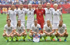 the u s women's soccer team is posing for a group photo