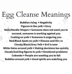 Egg Cleanse Meaning, Cleanse Meaning, Egg Cleanse, Witchcraft 101, Goddess Power, Inner Witch, Easy Spells