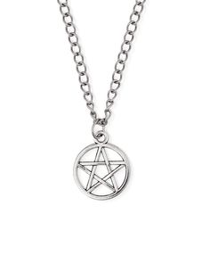 PRICES MAY VARY. GOTHIC STAR PENTAGRAM NECKLACE: Pentagram Pendant is associated with earth, a grounding, stabilizing elements that can bring peace and comfort to wearers. This necklace is perfect for both everyday wear and special events such as Halloween or parties. Their timeless style makes them a great addition to any jewelry collection MATERIALS: Meticulously crafted from high-quality zinc alloy with an antique silver finish and stainless steel chain SIZE AND LENGTH: Pentagram measures 0.6 Satanic Necklace, Pentacle Necklace, New Year Jewelry, Danganronpa Oc, Goth Choker, Pentagram Necklace, Gothic Pendant, Pentagram Pendant, Goth Necklace