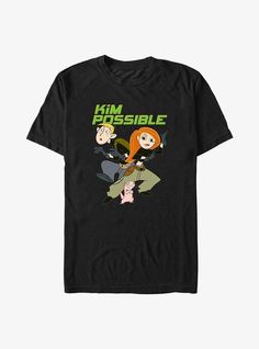 Disney Kim Possible Teenage Heroes Big & Tall T-Shirt Kim Possible And Ron, Hero Logo, Kim Possible, Big & Tall, Logo T Shirt