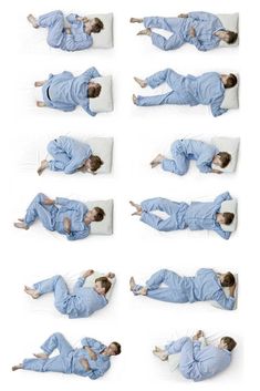 multiple images of a man laying down on a white surface with his arms and legs spread out