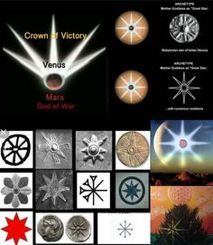 an image of some different things that are in the same picture, including stars and circles