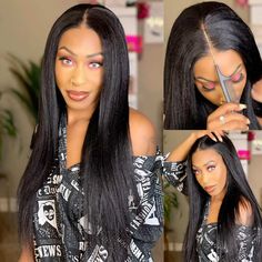 Achieve a flawless look with Sunber's Yaki Straight Glueless Lace Frontal Wig. Made with a 13x4 pre-sewn frontal and bleached knots, it offers a natural appearance and easy application. Perfect for on-the-go styling and confidence in any setting. ※Item: Sunber 13*4 Pre-Everything Wigs Yaki Straight Human Hair Wigs Pre-plucked※Hair Material: 100% Virgin Human Hair Wig, Virgin Straight Hair, Can be Dyed and Ironed by your favor※Hair Color: Natural Black Color※Hair Grade: Virgin Hair, Yaki Straight Hair, Medium Luster, Bleach/Dye Friendly※Hair Length: 16-24inche is available, Very Soft, Healthy, and thick※Cap Size:22-22.5 inches(54-58cm) Straight Hair Medium, Yaki Straight Hair, Black Color Hair, Straight Human Hair Wigs, Hair Medium, Bleach Dye, Frontal Wig, Straight Human Hair, Hair Length