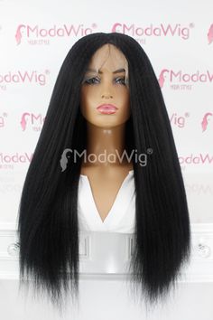 Realistic wig model for every day or thematic event. This Lace Front Wig has fine mesh which is based in the front of the wig thus the hair line looks more natural. The other part of the cap has an in-line special hat of breathable fabric that allows the wearing of the wig for a long time with maximum comfort. The hair has excellent quality. Universal size - the width is easily and quickly adjusted with the help of special bands that prevent it from being moved. The model is made from a high-qua Unique Wigs, Black Hair Wig, Black Hair Wigs, Afro Wigs, Beautiful Wigs, Black Wig, Long Wigs, Lace Front Wig, Hair Wig