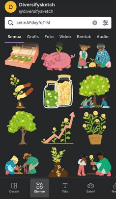 an iphone screen showing the different types of plants and people working on their farm equipment