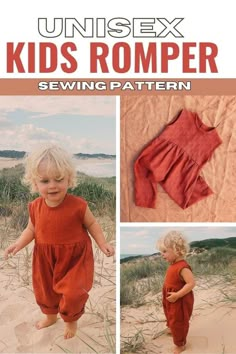 2t Sewing Patterns, Free Kids Romper Sewing Pattern, Free Child Sewing Patterns, Newborn Clothes Patterns Free, See Your Own Clothes, Toddler Clothes Sewing Patterns, Sewing Patterns Linen, Easy Sewing Baby Projects