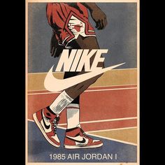 an advertisement for nike featuring a tennis player with his foot in the air and running