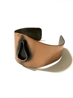 Vintage Mid Century Modern Copper Cuff Bracelet Modernist Hand Crafted