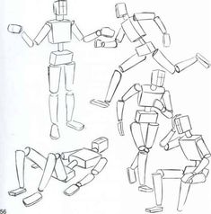 an image of some paper dolls in different poses