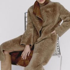 NOUR HAMMOUR on Instagram: "Luscious shearling: The Birthday Coat in brown sugar" Nour Hammour, Shopping Sites, Brown Sugar, Winter Fashion, Street Style, Birthday, Leather, How To Wear