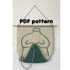 an image of a wall hanging on the side of a wall with text over it that reads, pdf pattern