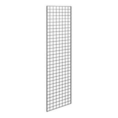 a black and white drawing of a tall metal grid on a white background with the top section missing