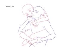 a drawing of a man holding a woman's head in his arms and kissing her cheek