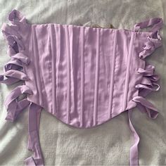 Previous Sold Listing Was Canceled. Lilac Corset Detail Crop Top With Exposed Back Zipper. Side Corset Detailing Is Fully Adjustable. Perfect For A Going Out Top. Purple Corset, Strapless Corset, Strappy Top, Pretty Little Thing, Women Corset, Corset Top, One Pic, Little Things, Color Purple