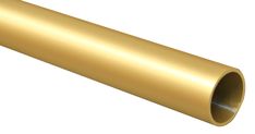 a gold colored tube on a white background