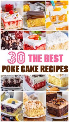 the best poke cake recipes for any type of party or special occasion, from desserts to cupcakes