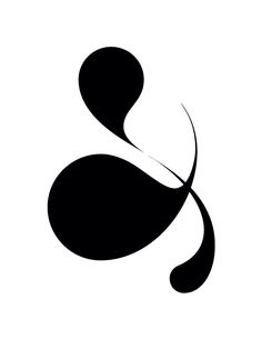 an abstract black and white logo with swirls in the shape of a letter s