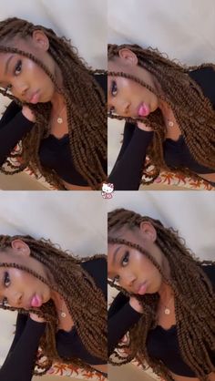 Coffee Brown Passion Twists, Passion Twists Different Colors, Passion Twists With Charms, Honey Blonde Mini Passion Twist, Chocolate Brown Passion Twists, Brown Bohemian Twists, Brown And Black Passion Twist, Cute Box Braid Styles, Passion Twists Brown And Black